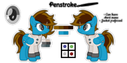 Size: 3600x1800 | Tagged: safe, artist:ponkus, imported from derpibooru, oc, oc:penstroke, pegasus, pony, clothes, female, jacket, mare, reference sheet, simple background, solo, transparent background