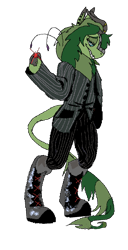 Size: 700x1366 | Tagged: safe, artist:brainiac, imported from derpibooru, oc, oc only, oc:silent spring, anthro, brainiacs sketchbook (set), fallout equestria:all things unequal (pathfinder), pixel art, simple background, solo, transparent background