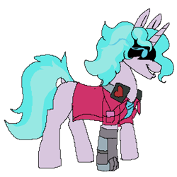 Size: 730x730 | Tagged: safe, artist:brainiac, imported from derpibooru, oc, oc only, oc:candy chip, pony, unicorn, the sunjackers, brainiacs sketchbook (set), pixel art, simple background, solo, transparent background