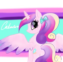 Size: 549x540 | Tagged: safe, artist:petaltwinkle, imported from derpibooru, princess cadance, alicorn, pony, butt, female, heart, horn, looking at you, looking back, looking back at you, lovebutt, mare, plot, simple background, solo, spread wings, teen princess cadance, white background, wings