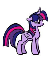 Size: 480x549 | Tagged: safe, artist:petaltwinkle, imported from derpibooru, twilight sparkle, alicorn, pony, female, folded wings, horn, mare, simple background, solo, twilight sparkle (alicorn), white background, wings