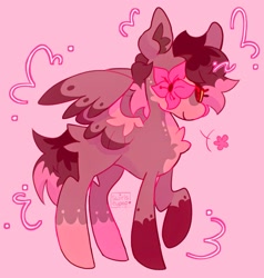 Size: 1953x2048 | Tagged: safe, artist:swirlseypop, imported from derpibooru, oc, oc only, pegasus, pony, chest fluff, commission, ear fluff, flower, pegasus oc, raised hoof, simple background, solo, wings