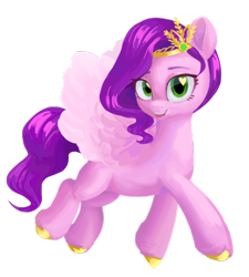 Size: 598x664 | Tagged: safe, artist:rily, imported from derpibooru, pipp petals, pegasus, pony, eyebrows, female, flying, g5, headband, heart, heart eyes, looking at you, mare, my little pony: a new generation, open mouth, open smile, princess, simple background, smiling, smiling at you, solo, spread wings, transparent background, wingding eyes, wings
