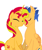 Size: 460x542 | Tagged: safe, artist:decokenite, artist:xxxshamankingfanxxx, imported from derpibooru, flash sentry, sunset shimmer, pegasus, pony, unicorn, equestria girls, base used, eyes closed, female, flashimmer, male, mare, nuzzling, requested art, shipping, simple background, stallion, straight, white background