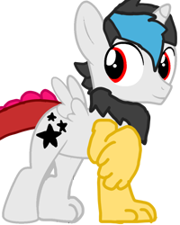 Size: 826x1032 | Tagged: safe, imported from derpibooru, oc, oc only, oc:prince taka, draconequus, hybrid, cute smile, female, ibispaint x, interspecies, interspecies offspring, looking back, offspring, parent:discord, parent:princess celestia, parents:dislestia, raised paw, red eyes, simple background, smiling, solo, transparent background