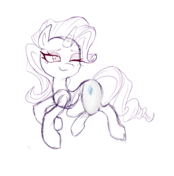 Size: 2480x2525 | Tagged: safe, imported from derpibooru, rarity, unicorn, imitation, sketch