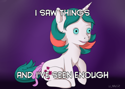 Size: 2600x1850 | Tagged: safe, artist:ulaaviz, derpibooru exclusive, imported from derpibooru, gusty, pony, unicorn, caption, g1, i've seen some shit, image macro, meme, solo, text