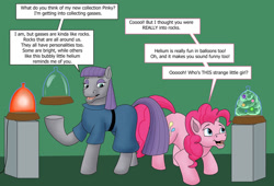 Size: 1280x871 | Tagged: safe, artist:termyotter, imported from derpibooru, maud pie, pinkie pie, earth pony, pony, atg 2022, duo, female, gas, helium, mare, neon, newbie artist training grounds, rick and morty