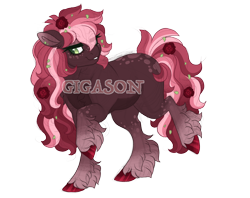 Size: 2900x2300 | Tagged: safe, artist:gigason, imported from derpibooru, oc, oc:coffea carnation, earth pony, pony, female, magical lesbian spawn, mare, offspring, parent:minty mocha, parent:roseluck, simple background, solo, transparent background