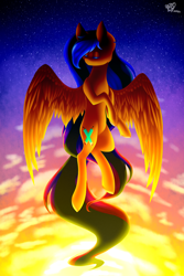 Size: 1400x2100 | Tagged: safe, artist:prettyshinegp, imported from derpibooru, oc, oc only, pegasus, pony, female, mare, pegasus oc, signature, solo, wings