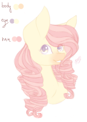 Size: 993x1389 | Tagged: safe, artist:prettyshinegp, imported from derpibooru, oc, oc only, earth pony, pony, earth pony oc, female, grin, mare, not fluttershy, signature, simple background, smiling, solo, white background