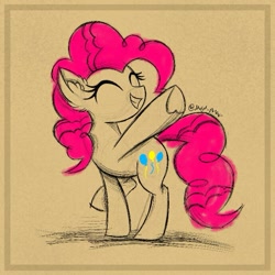 Size: 689x689 | Tagged: safe, artist:marya-potter, imported from derpibooru, part of a set, pinkie pie, earth pony, pony, female, sketch, solo