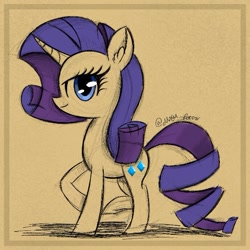Size: 689x689 | Tagged: safe, artist:marya-potter, imported from derpibooru, part of a set, rarity, pony, unicorn, female, sketch, solo
