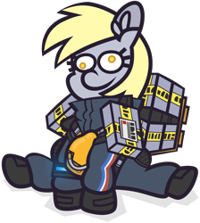 Size: 2524x2820 | Tagged: safe, artist:threetwotwo32232, imported from derpibooru, derpy hooves, pegasus, pony, death stranding, female, mare, simple background, sitting, solo, transparent background