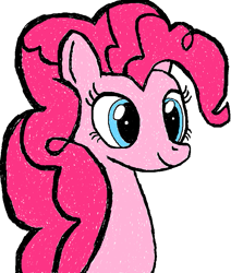 Size: 723x851 | Tagged: safe, artist:pimegonho, imported from derpibooru, pinkie pie, earth pony, pony, bust, simple background, solo, white background
