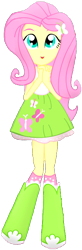 Size: 270x824 | Tagged: safe, artist:rupahrusyaidi, imported from derpibooru, fluttershy, human, equestria girls, boots, clothes, female, high heel boots, shoes, simple background, skirt, solo, transparent background