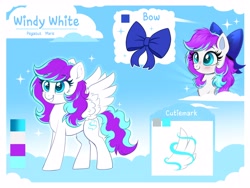 Size: 4000x3000 | Tagged: safe, artist:confetticakez, oc, oc only, pegasus, pony, blushing, bow, female, mare, smiling, spread wings, wings
