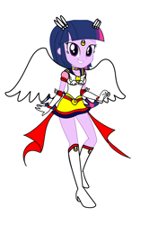 Size: 3035x4299 | Tagged: safe, artist:rollyagami02, imported from derpibooru, twilight sparkle, alicorn, human, equestria girls, clothes, clothes swap, cosplay, costume, pixiv, sailor moon, simple background, solo, twilight sparkle (alicorn), white background, wings