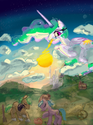 Size: 2048x2732 | Tagged: safe, artist:ja0822ck, imported from derpibooru, princess celestia, alicorn, pony, fine art parody, l'angélus, sun