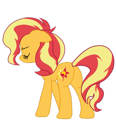 Size: 1723x1849 | Tagged: safe, artist:gmaplay, imported from derpibooru, sunset shimmer, pony, unicorn, equestria girls, bunset shimmer, butt, plot, rear view, simple background, solo, transparent background
