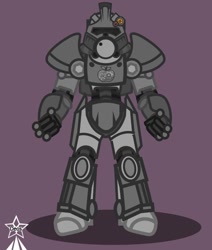 Size: 1032x1218 | Tagged: safe, artist:devorierdeos, imported from derpibooru, human, fallout equestria, equestria girls, armor, power armor, simple background, steel ranger