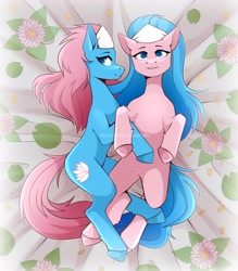 Size: 3584x4096 | Tagged: safe, artist:buvanybu, imported from derpibooru, aloe, lotus blossom, earth pony, pony, spa twins