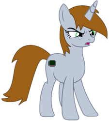 Size: 1053x1168 | Tagged: safe, artist:elementbases, artist:twilyisbestpone, imported from derpibooru, oc, oc only, oc:littlepip, pony, unicorn, fallout equestria, angry, base used, fanfic art, female, frown, mare, open mouth, simple background, solo, transparent background