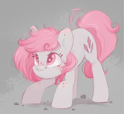 Size: 1120x1032 | Tagged: safe, artist:melodylibris, oc, oc only, earth pony, pony, female, mare, pounce, simple background, smiling