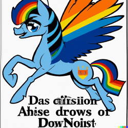 Size: 1024x1024 | Tagged: safe, imported from derpibooru, pegasus, pony, ai content, ai generated, colored wings, generator:dall-e 2, multicolored hair, multicolored wings, rainbow hair, rainbow tail, rainbow wings, simple background, solo, tail, white background, wings