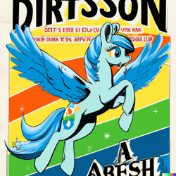 Size: 1024x1024 | Tagged: safe, imported from derpibooru, pegasus, pony, ai content, ai generated, generator:dall-e 2, poster, propaganda, solo, spread wings, wings, world war ii