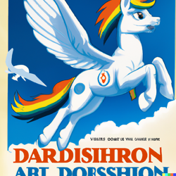 Size: 1024x1024 | Tagged: safe, imported from derpibooru, pegasus, pony, ai content, ai generated, generator:dall-e 2, multicolored hair, poster, propaganda, rainbow hair, rainbow tail, solo, tail, world war ii