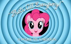 Size: 2845x1778 | Tagged: safe, artist:daringdashie, imported from derpibooru, pinkie pie, earth pony, pony, .svg available, crossover, female, looney tunes, mare, parody, that's all folks, vector