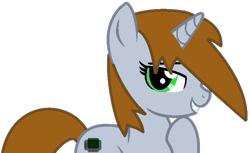 Size: 720x440 | Tagged: safe, artist:elementbases, artist:twilyisbestpone, imported from derpibooru, oc, oc only, oc:littlepip, pony, unicorn, fallout equestria, base used, bedroom eyes, female, flirting, hoof on chest, looking at you, mare, simple background, smiling, solo, transparent background