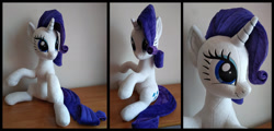 Size: 1908x914 | Tagged: safe, artist:littlefairyswonders, imported from derpibooru, rarity, pony, irl, photo, plushie, solo