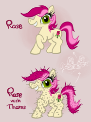 Size: 2450x3269 | Tagged: safe, artist:ja0822ck, imported from derpibooru, roseluck, earth pony, pony, female, mare, thorn