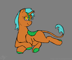 Size: 2400x2000 | Tagged: safe, artist:somber, imported from derpibooru, oc, oc:neighpalm, hybrid, kirin, original species, female, kirin-hybrid, solo