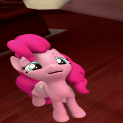 Size: 1080x1080 | Tagged: safe, artist:snuggles, imported from derpibooru, pinkie pie, earth pony, pony, 3d, animated, ceiling fan, female, mare, no sound, panting, source filmmaker, watermark, webm