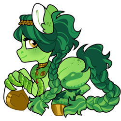 Size: 1600x1600 | Tagged: safe, artist:moonert, imported from derpibooru, oc, oc only, earth pony, pony, snake, base used, braid, braided tail, earth pony oc, simple background, solo, tail, transparent background, underhoof