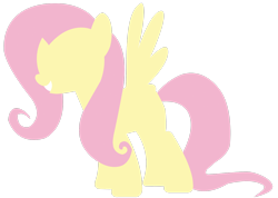 Size: 2902x2067 | Tagged: safe, artist:alicornoverlord, imported from derpibooru, fluttershy, pegasus, pony, female, high res, lineless, mare, minimalist, simple background, solo, transparent background