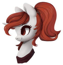 Size: 1214x1267 | Tagged: safe, artist:dammmnation, imported from derpibooru, oc, oc only, pony, unicorn, bust, horn, simple background, smiling, solo, transparent background, unicorn oc