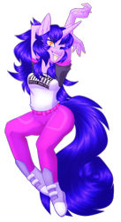 Size: 1241x2260 | Tagged: safe, artist:purplegrim40, imported from derpibooru, oc, oc only, anthro, unicorn, :p, boots, female, horn, shoes, simple background, smiling, solo, tongue out, transparent background, unicorn oc