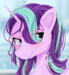 Size: 1218x1324 | Tagged: safe, artist:dashy21, imported from derpibooru, starlight glimmer, blushing, ear fluff, solo