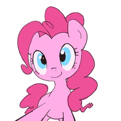 Size: 800x800 | Tagged: safe, artist:um89s, artist:ume89s, imported from derpibooru, pinkie pie, earth pony, pony, female, looking at you, mare, simple background, smiling, smiling at you, solo, white background