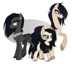 Size: 1800x1600 | Tagged: safe, artist:dementra369, imported from derpibooru, oc, oc only, oc:coffin, oc:kira baer, oc:ruby drop, earth pony, pegasus, pony, accessory, base used, clothes, collar, ear piercing, piercing, scar, simple background, transparent background