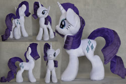 Size: 1485x990 | Tagged: safe, artist:wdeleon, imported from derpibooru, rarity, unicorn, female, irl, mare, multiple angles, photo, plushie, solo, standing