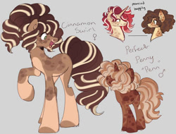 Size: 413x314 | Tagged: safe, artist:lovedletters, imported from twibooru, cheese sandwich, flim, earth pony, pony, unicorn, coat markings, colored hooves, curly hair, facial markings, female, image, magical gay spawn, male, mare, needs more jpeg, next generation, offspring, parent:cheese sandwich, parent:flim, poor quality, raised hoof, stallion, standing
