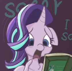 Size: 625x622 | Tagged: safe, artist:artsy madraw, imported from derpibooru, starlight glimmer, anthro, unicorn, book, collarbone, cropped, cropped porn, explicit source, finger, panicking, solo