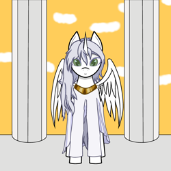 Size: 2000x2000 | Tagged: safe, imported from derpibooru, oc, oc only, oc:κασσάνδρα, alicorn, pony, alicorn oc, clothes, horn, wings