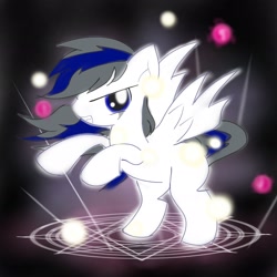 Size: 2048x2048 | Tagged: safe, artist:tiga mega, artist:tiga52080175, imported from derpibooru, oc, oc only, pegasus, pony, black background, looking at you, simple background, solo, spread wings, wings