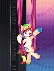 Size: 7929x10355 | Tagged: safe, artist:fannytastical, imported from derpibooru, oc, oc only, oc:rainbow reverie, pony, unicorn, absurd resolution, female, horn, mare, prism circus, solo, trotcon, trotcon 2022, unicorn oc